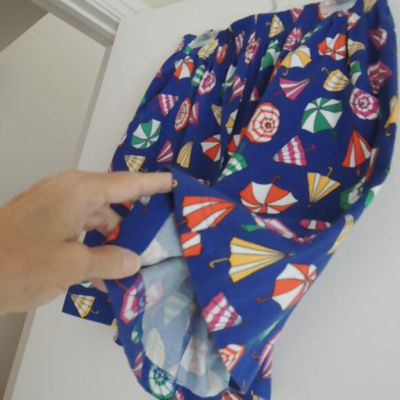 Ladies 2 Pc Shorts Skort Set Size L (Size M) Umbrella Print by Picone Sport NWOT - Picture 12 of 16